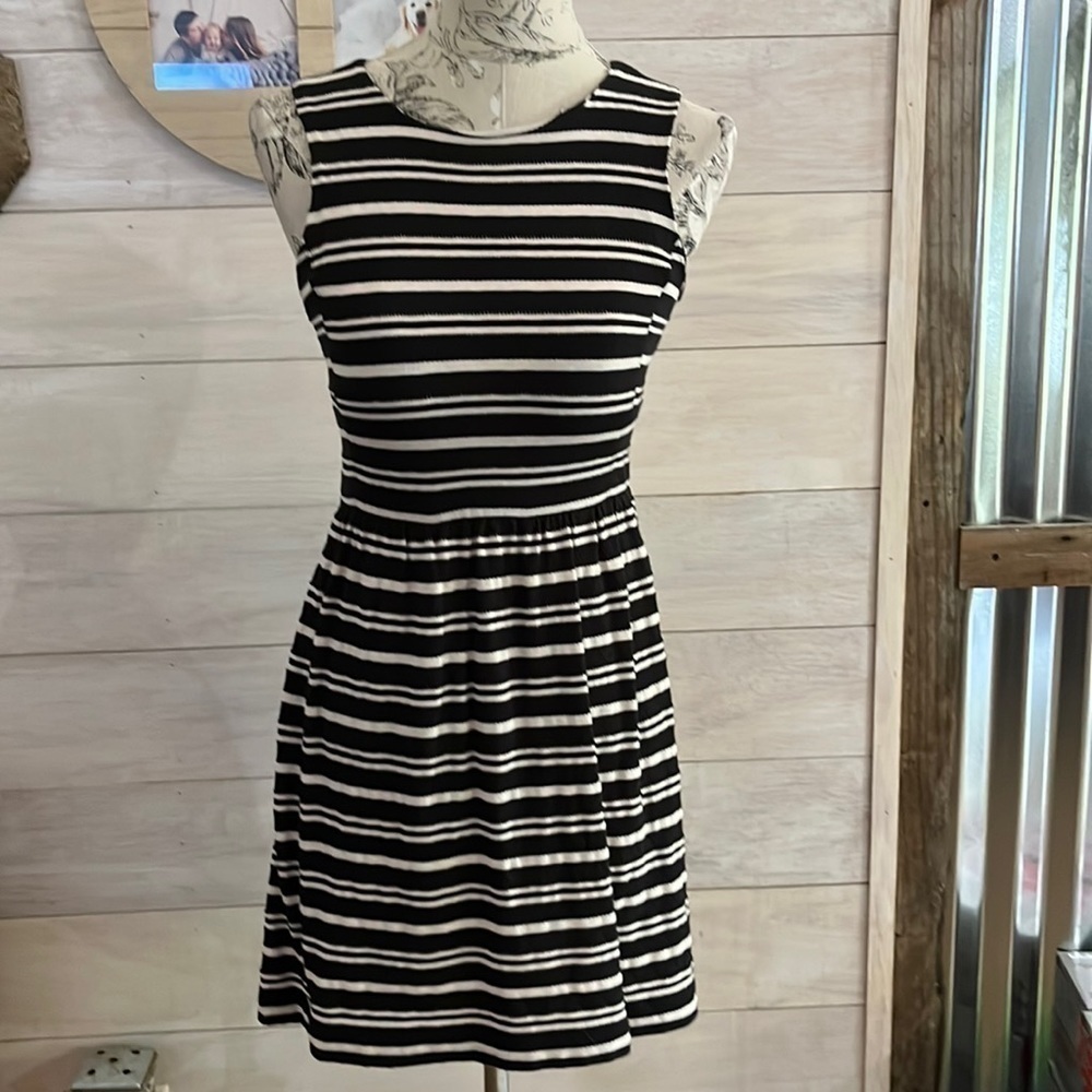 MADEWELL Black White Dress XS